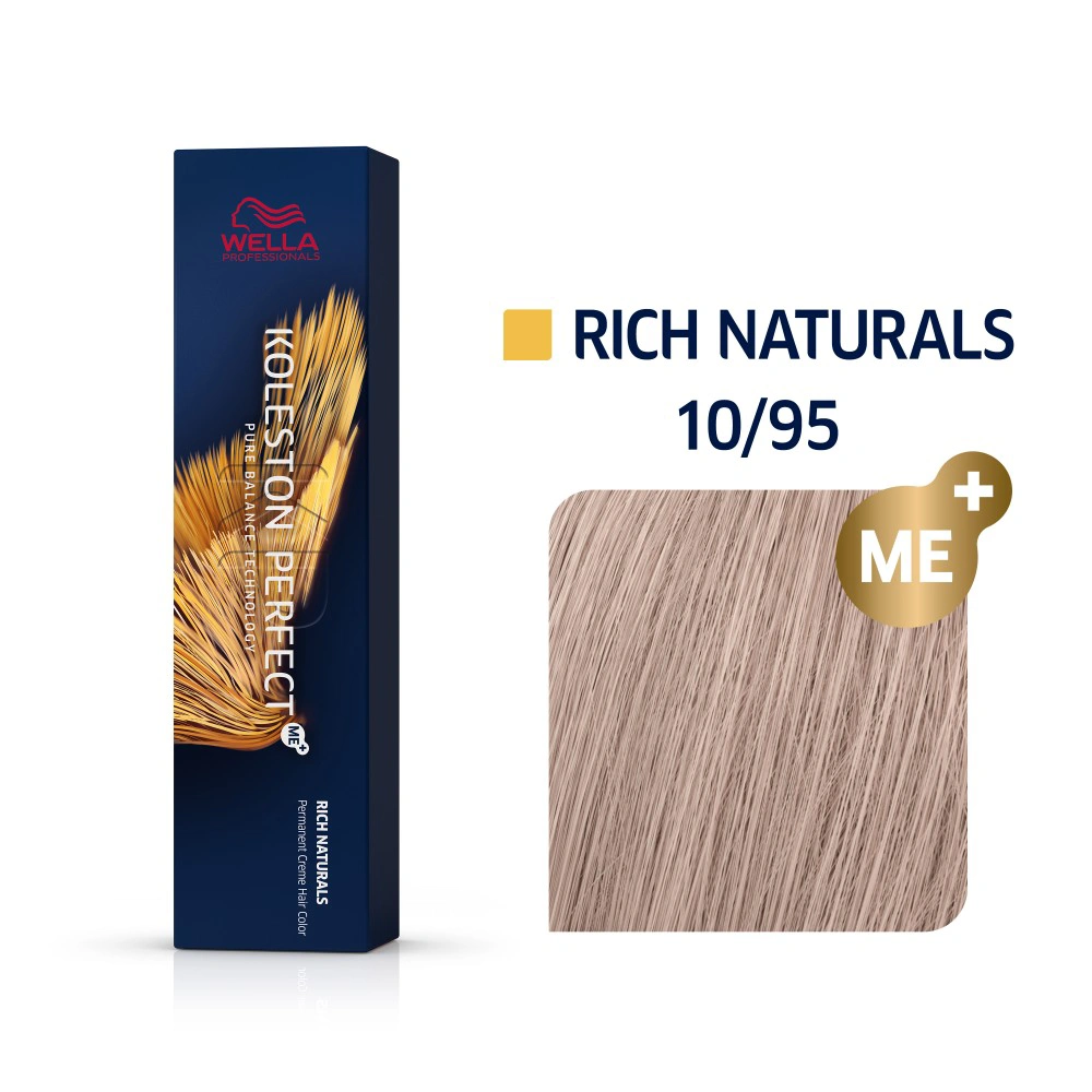 Wella Koleston Perfect Me+ Hajfesték - 10/95 - 60ml - Legvilágosabb Mahagóni Hamulila Szőke képe 1